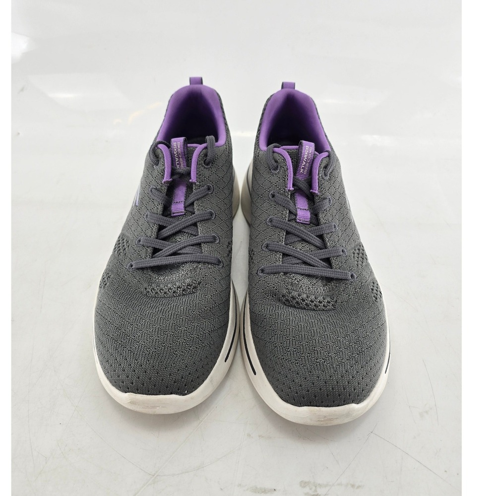 Skechers GoWalk Arch Fit Iconic Shoes Womens‎ 11 Gray Purple Sneakers -Excellent